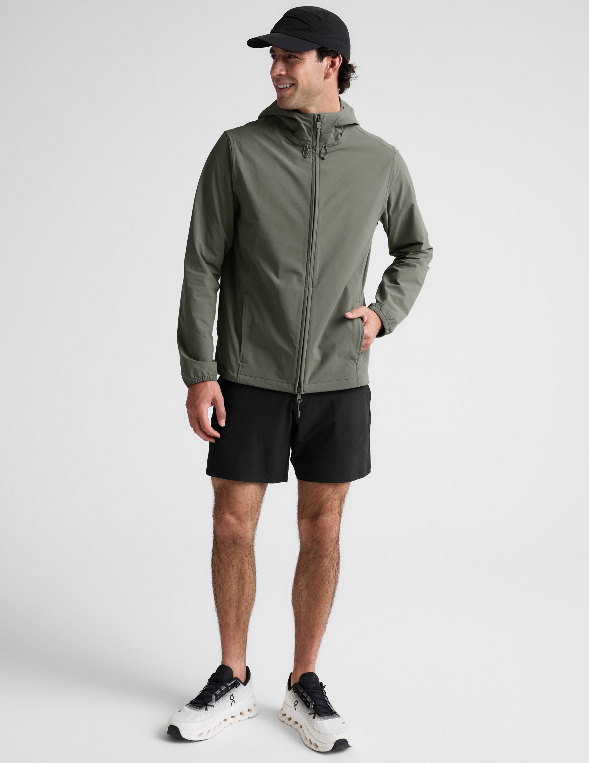 Beyond Yoga AirLite Mens Hooded Full Zip Jacket