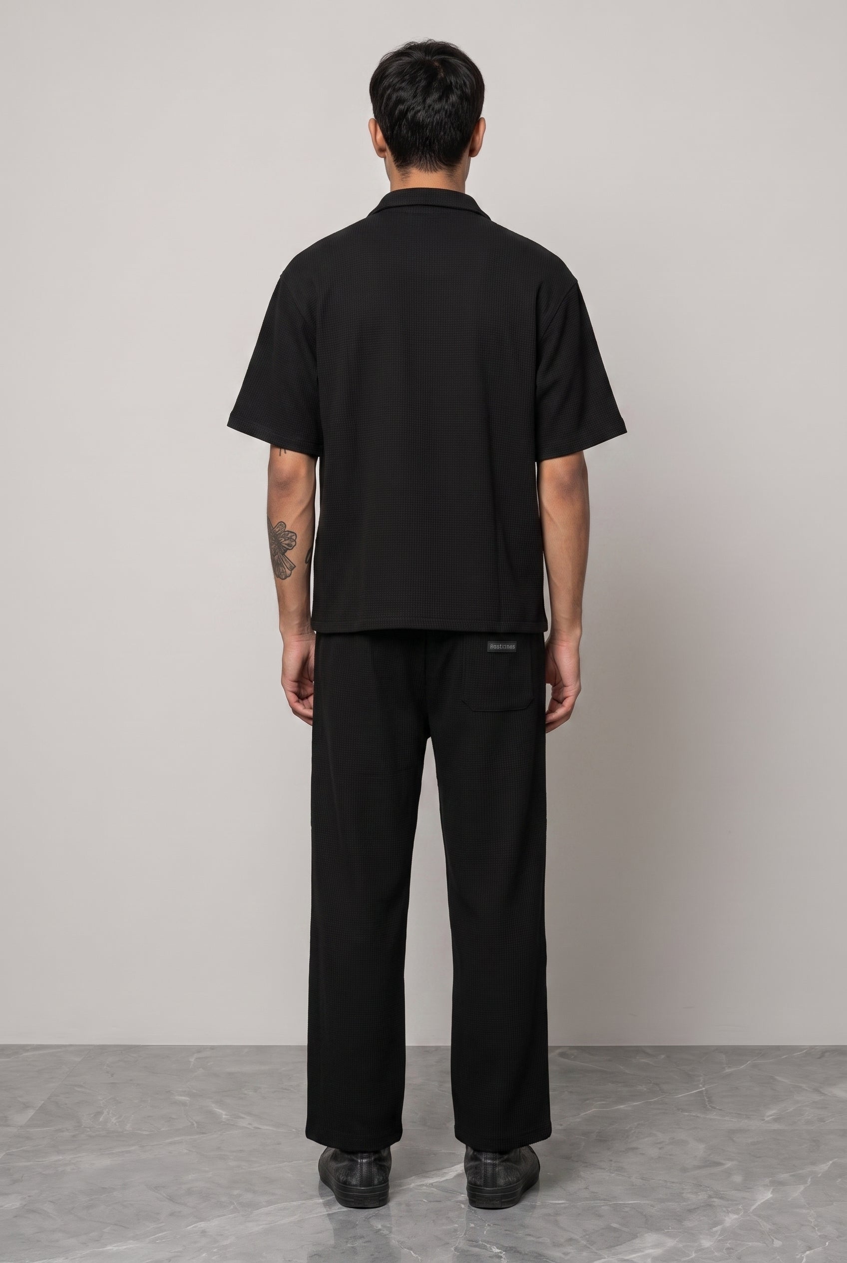 BLACK CO-ORD SET MEN'S SHIRT
