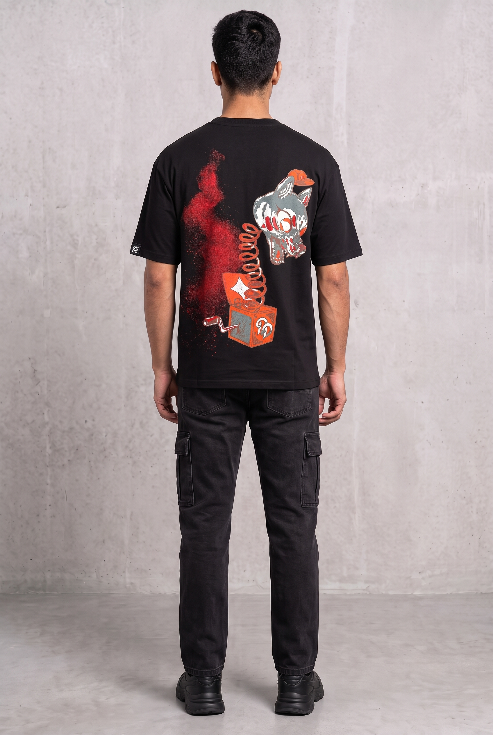 DARK SECRET BLACK MEN’S OVERSIZED T-SHIRT
