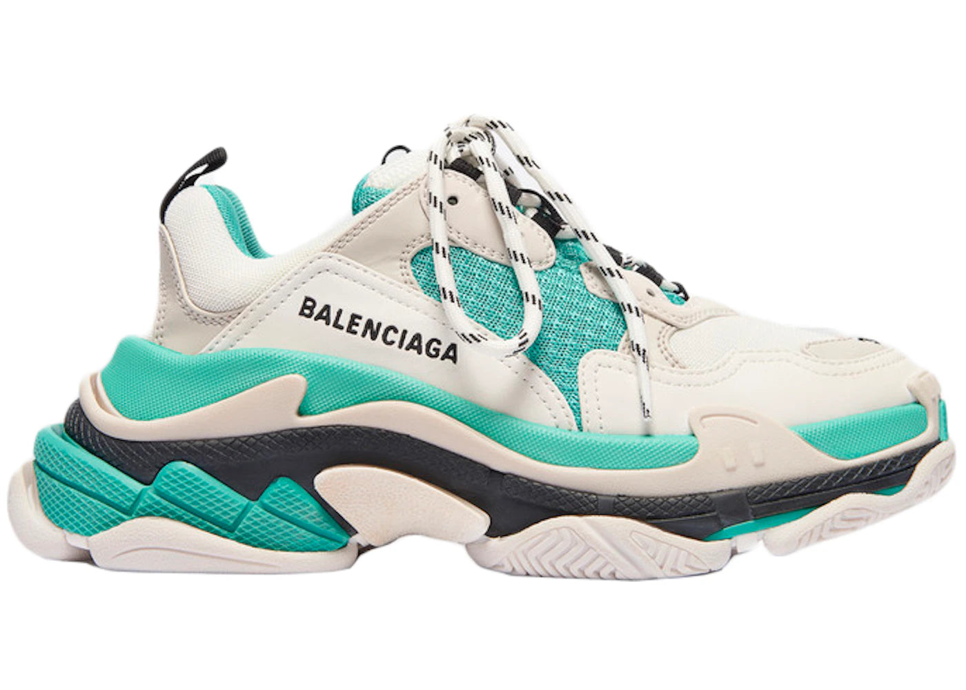 Balencaiga Triple S White Grey Turquoise (Women'S)