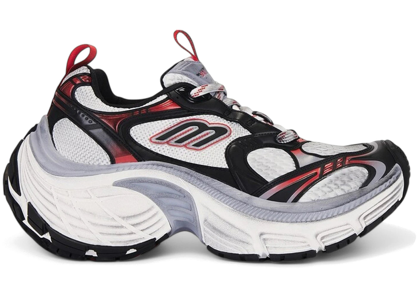 BALENCIAGA 10XL グレー ホワイト レッド 44 Balenciaga 10Xl Worn-Out Grey White Red – Kicks Machine