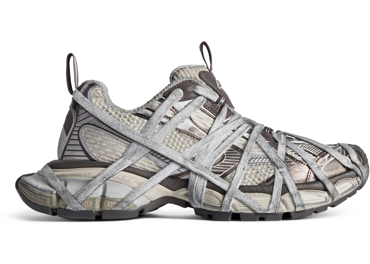 Balenciaga 3Xl Extreme Lace Brown Grey Distress – Kicks Machine