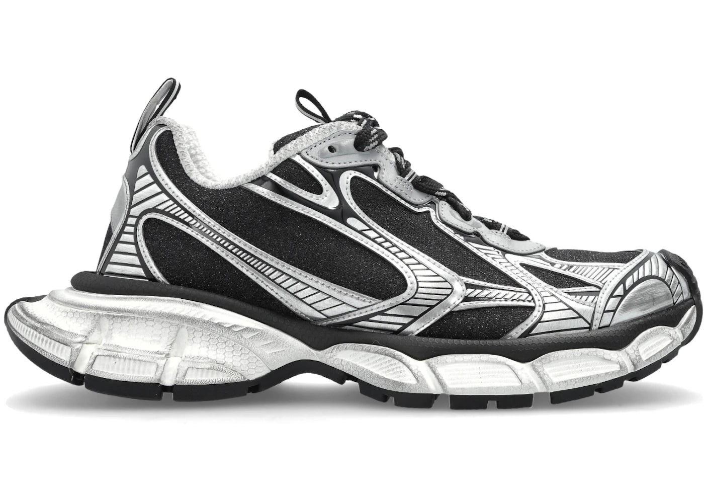 Balenciaga 3Xl Lace-Up Black Silver (Women'S)