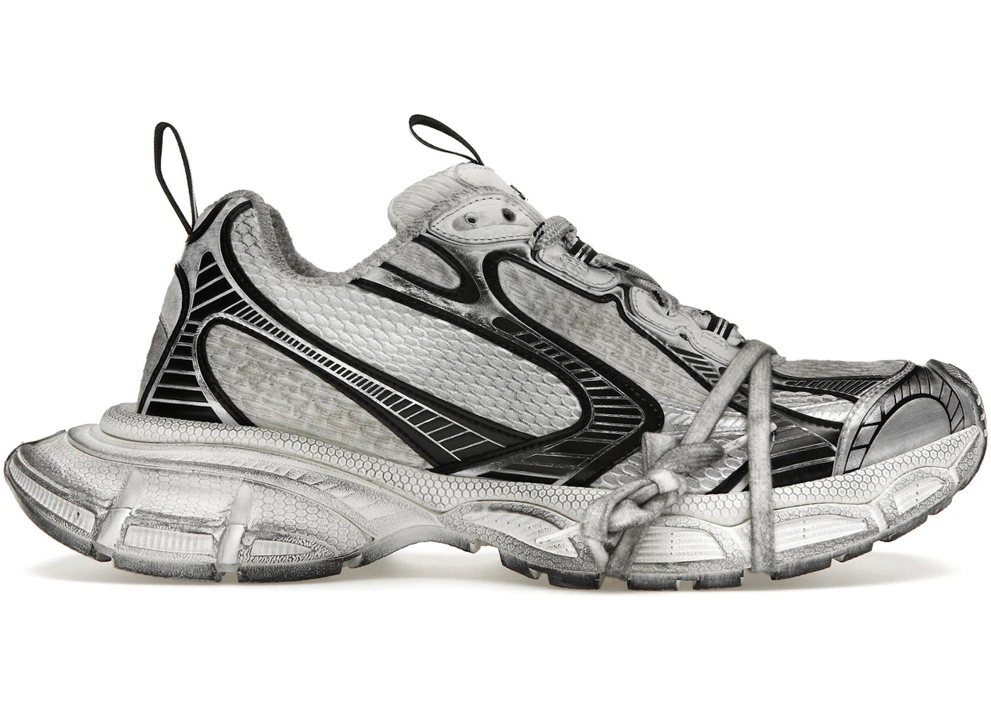 Balenciaga 3Xl White Black Distress UK 10