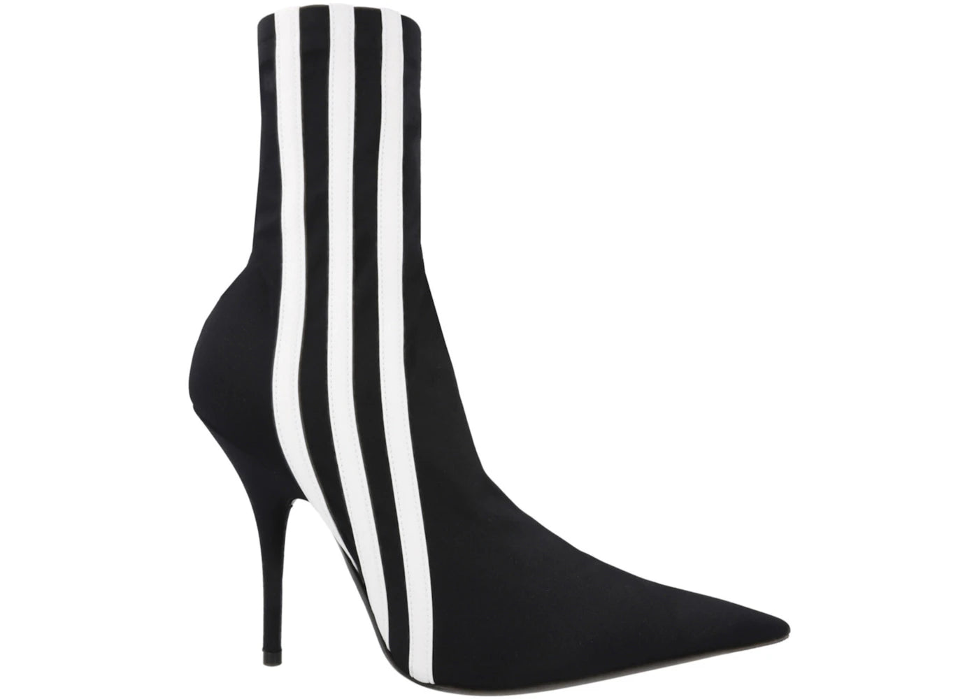 balenciaga x adidas knife booties black white (women's)