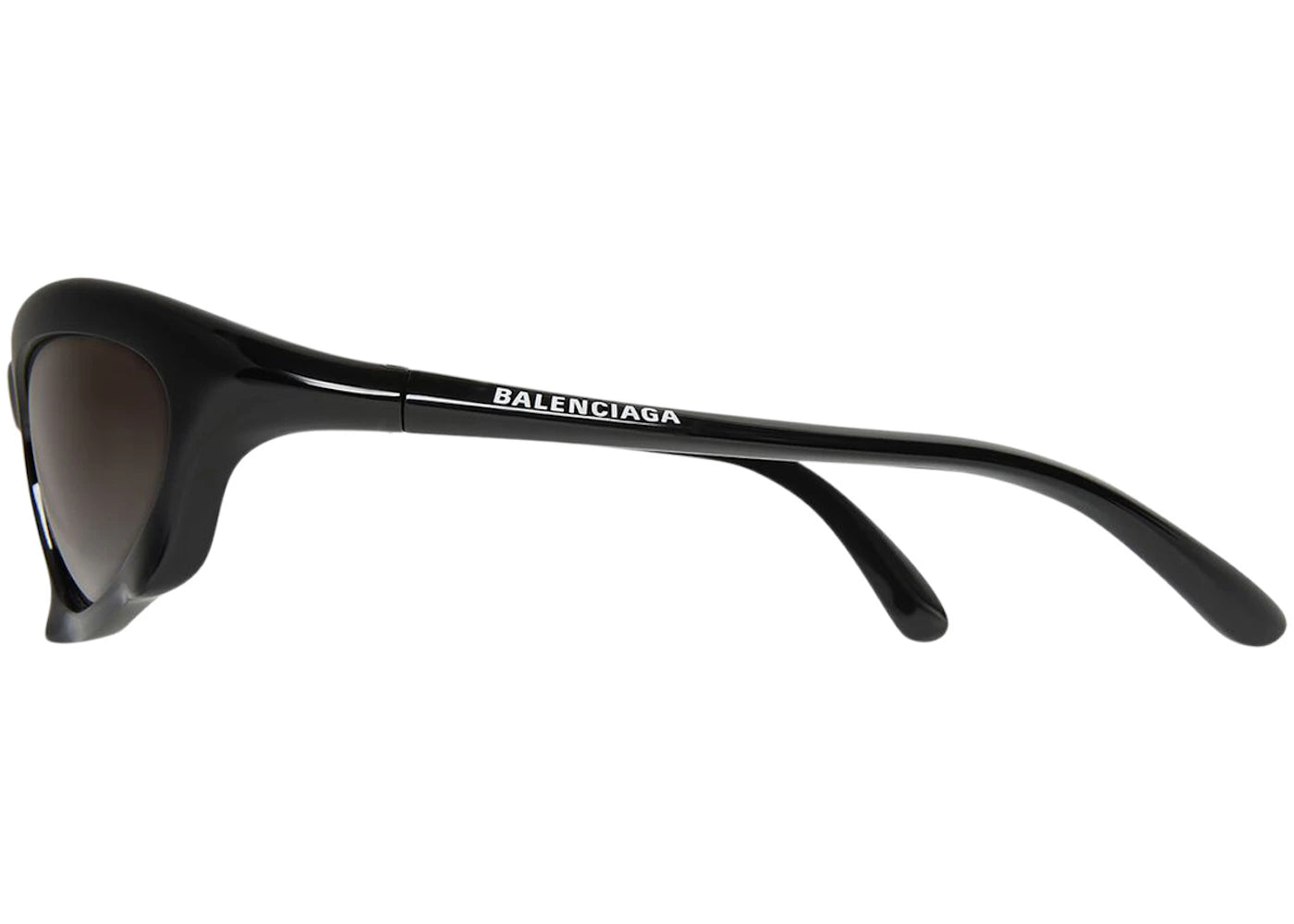 balenciaga bat rectangle sunglasses black