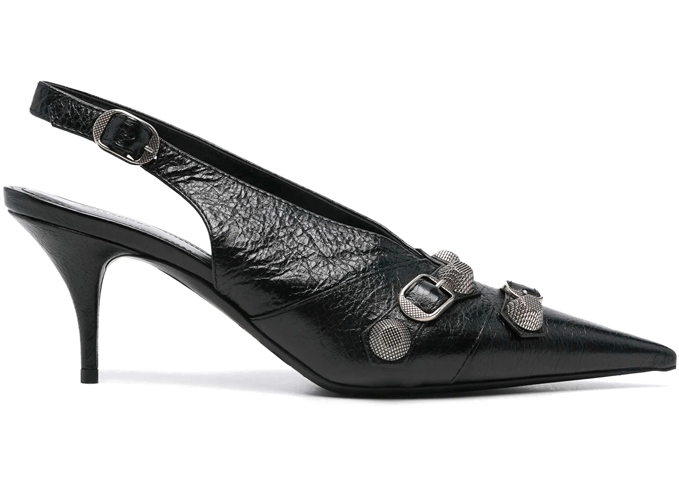 Balenciaga Cagole 70Mm Slingback Pumps Black (Women'S)