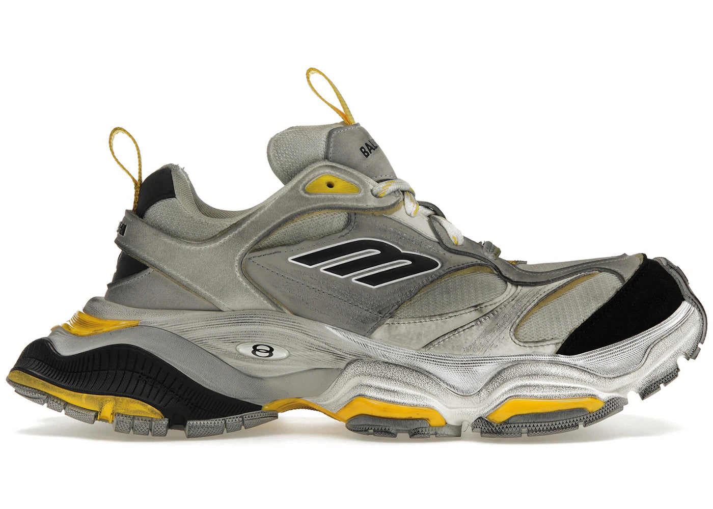 balenciaga cargo sneaker grey black yellow