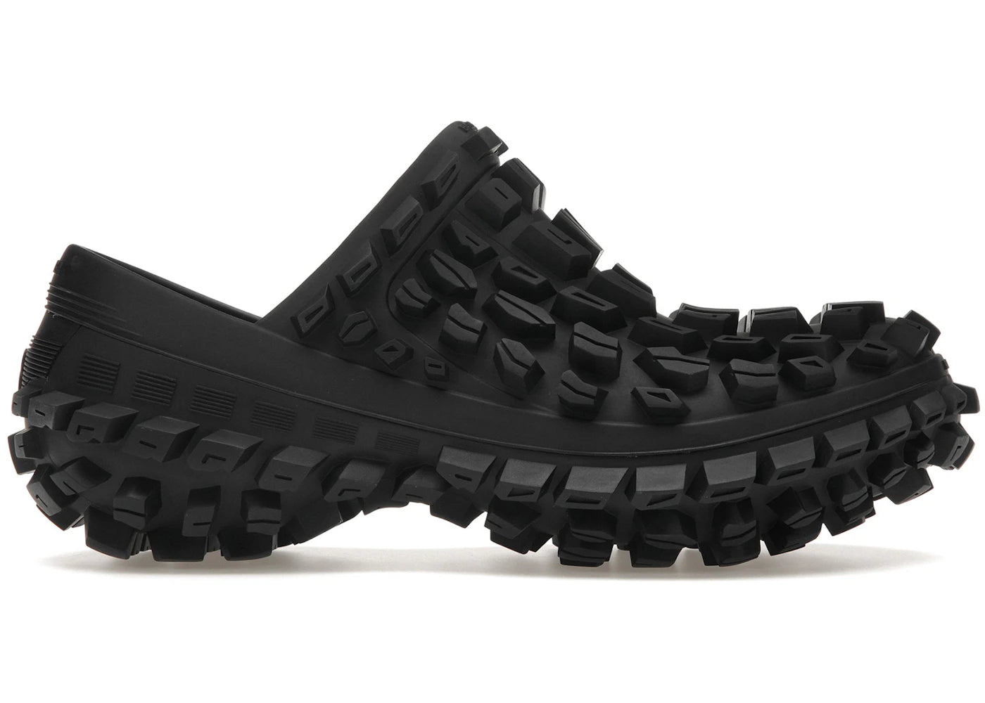 balenciaga defender clog black rubber