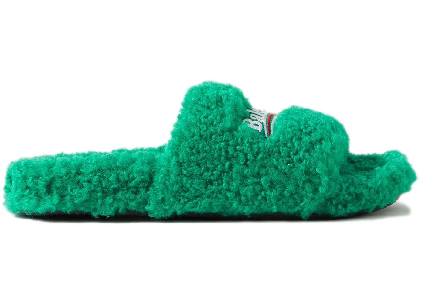 Balenciaga Furry Slide Green (Women'S)