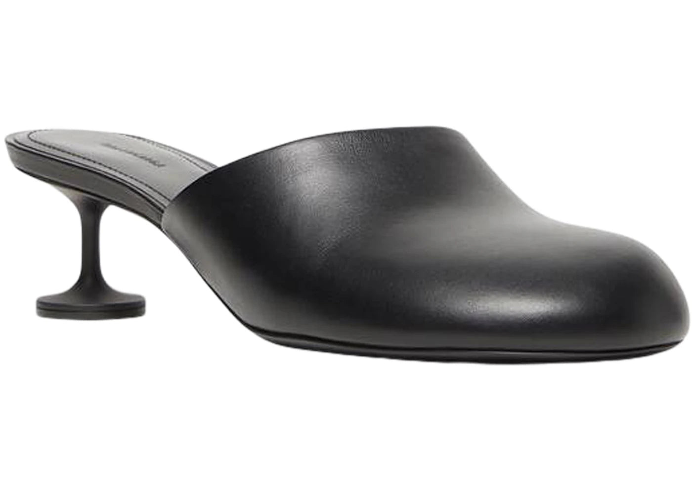 balenciaga lady 50mm mule blacker leather