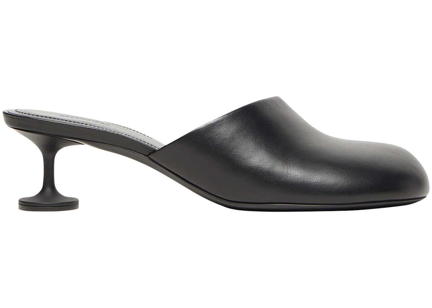 balenciaga lady 50mm mule blacker leather