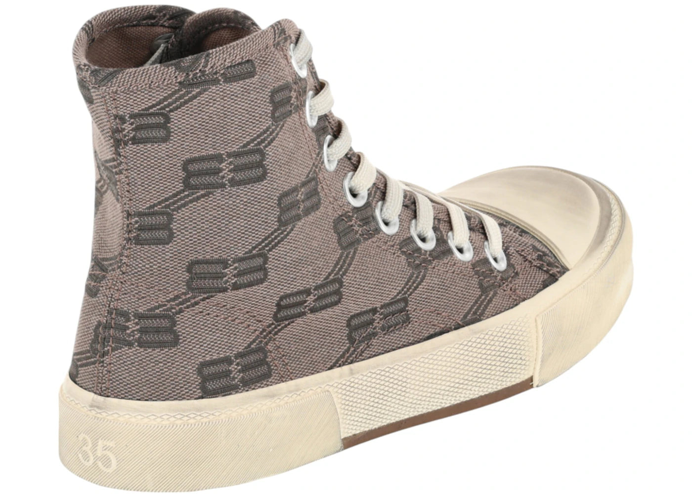 Balenciaga Paris Bb Monogram High-Top Grey Womens