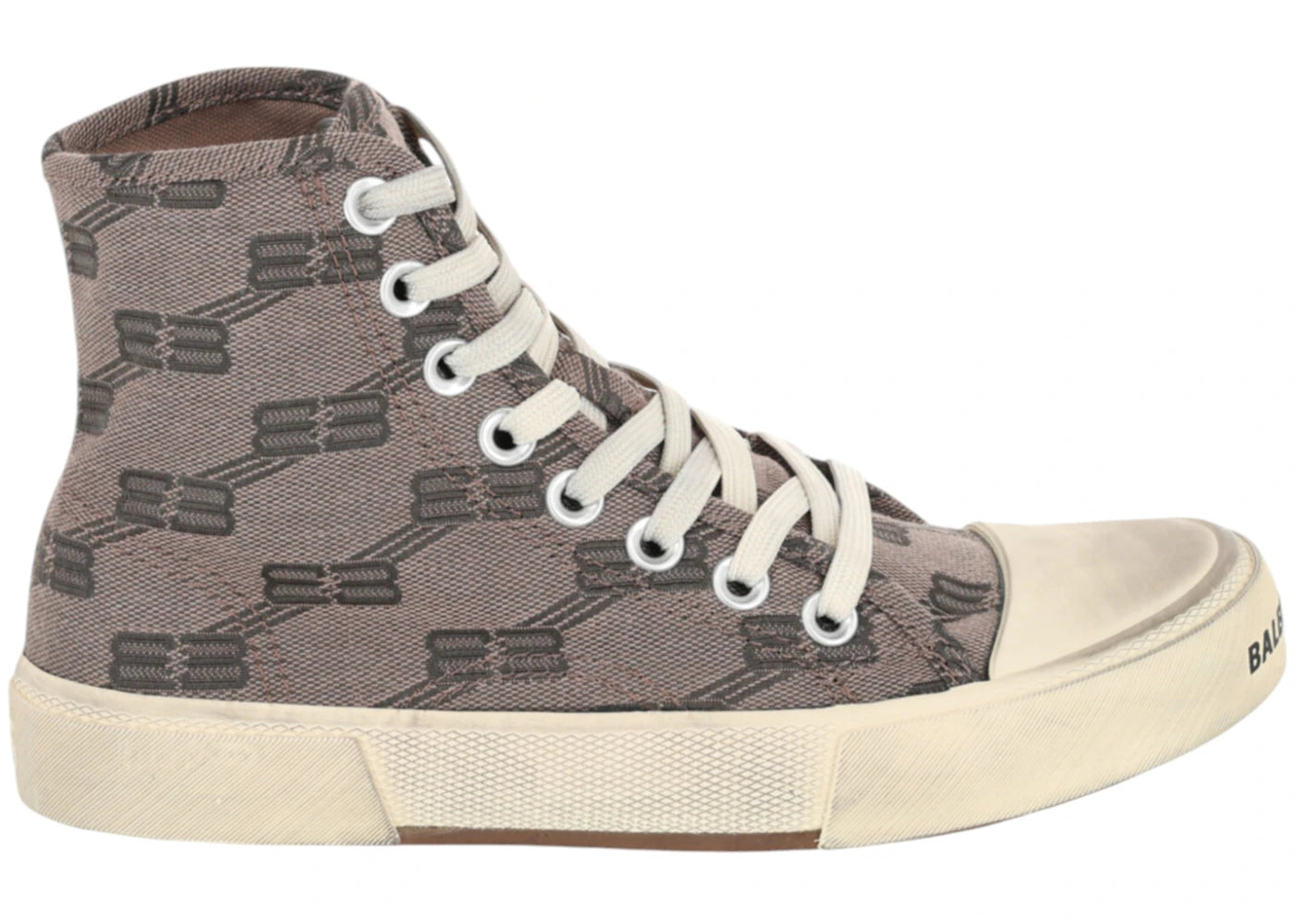 balenciaga paris bb monogram high-top grey (women's)