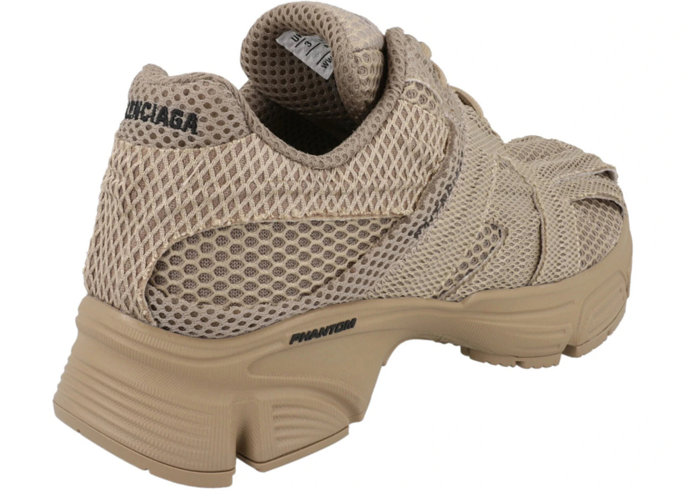 balenciaga phantom low-top dark beige (women's)
