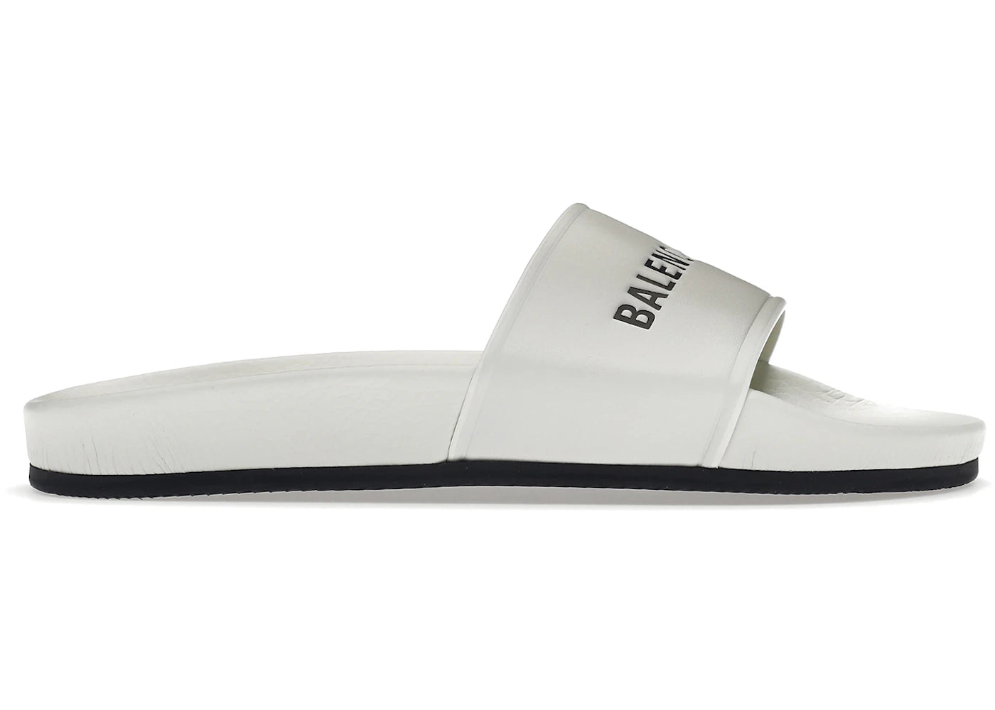 balenciaga pool slide white black (women's)