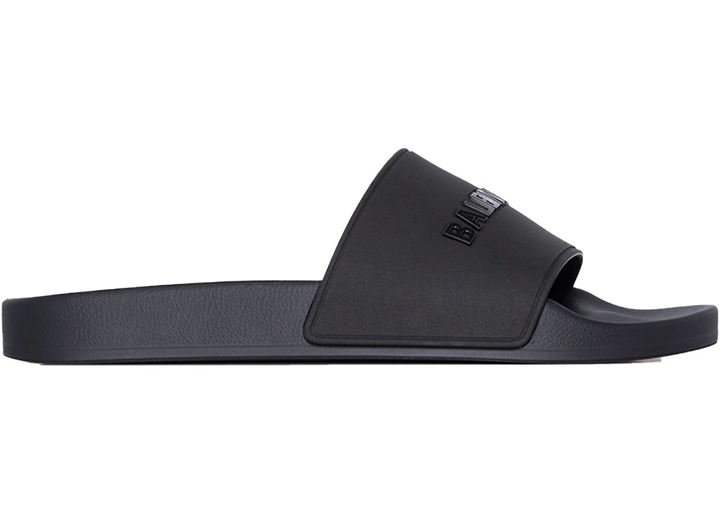 balenciaga pool slides double black (women's)