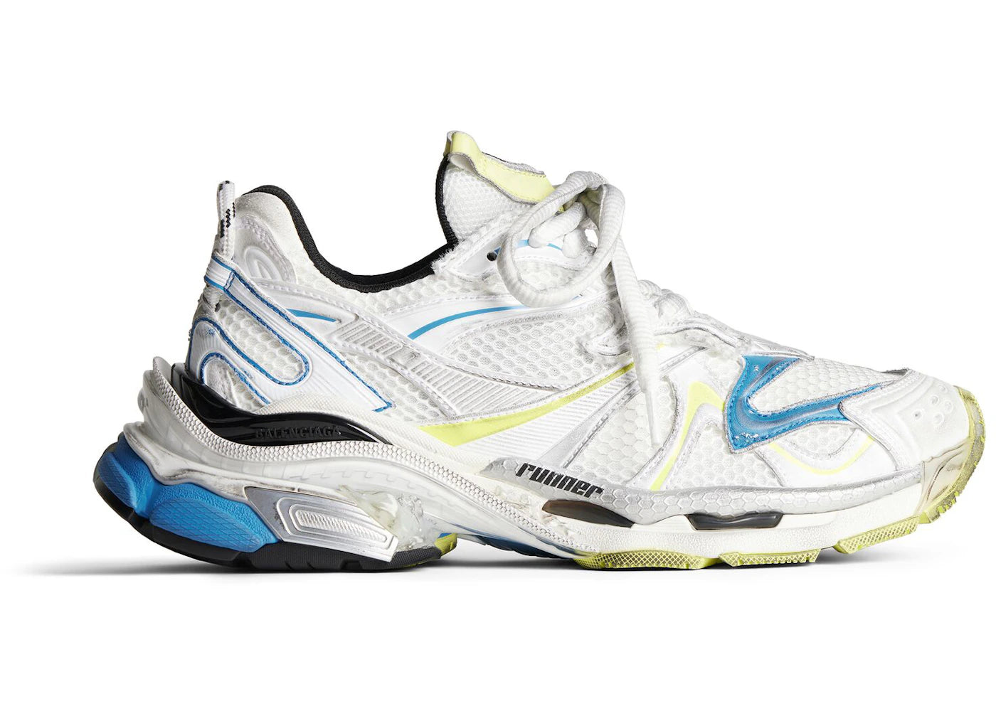 Balenciaga Runner 2.0 White Yellow Blue – Kicks Machine
