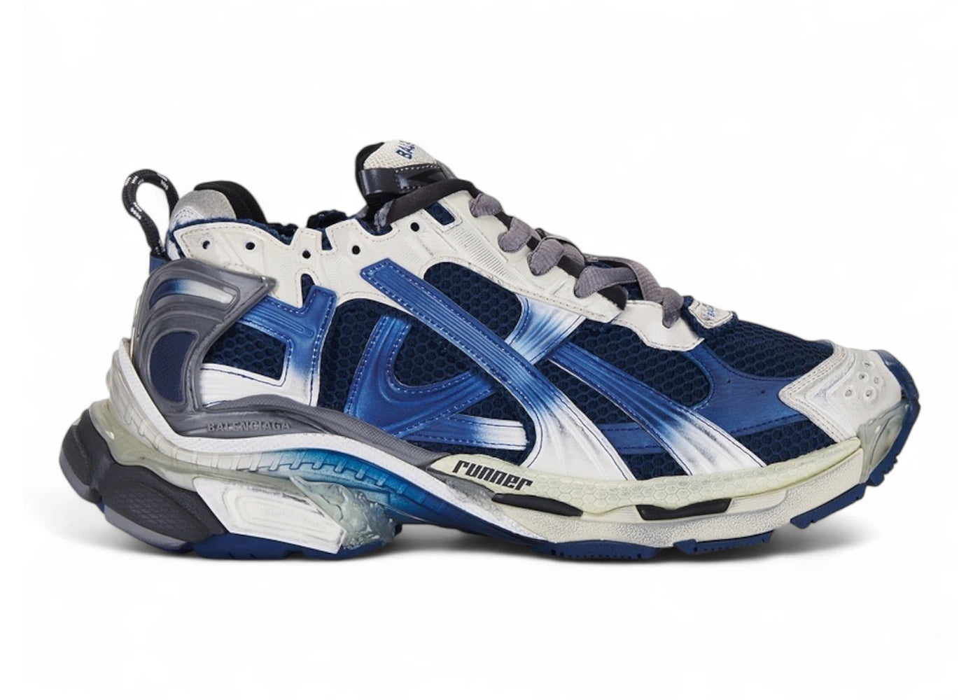 balenciaga runner gradient white navy grey