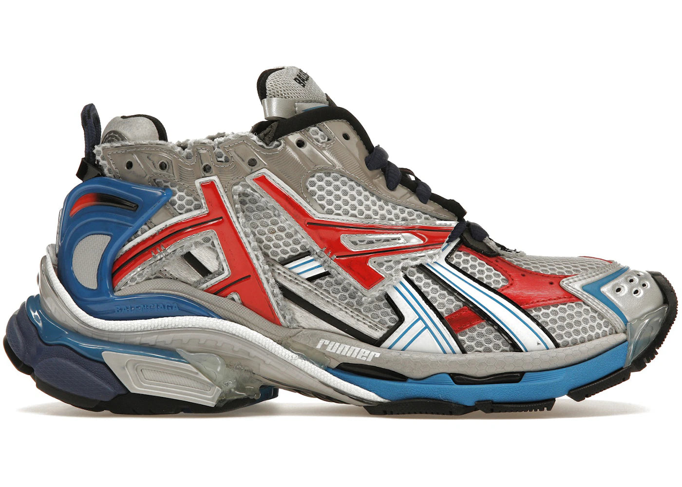 balenciaga runner grey blue red black