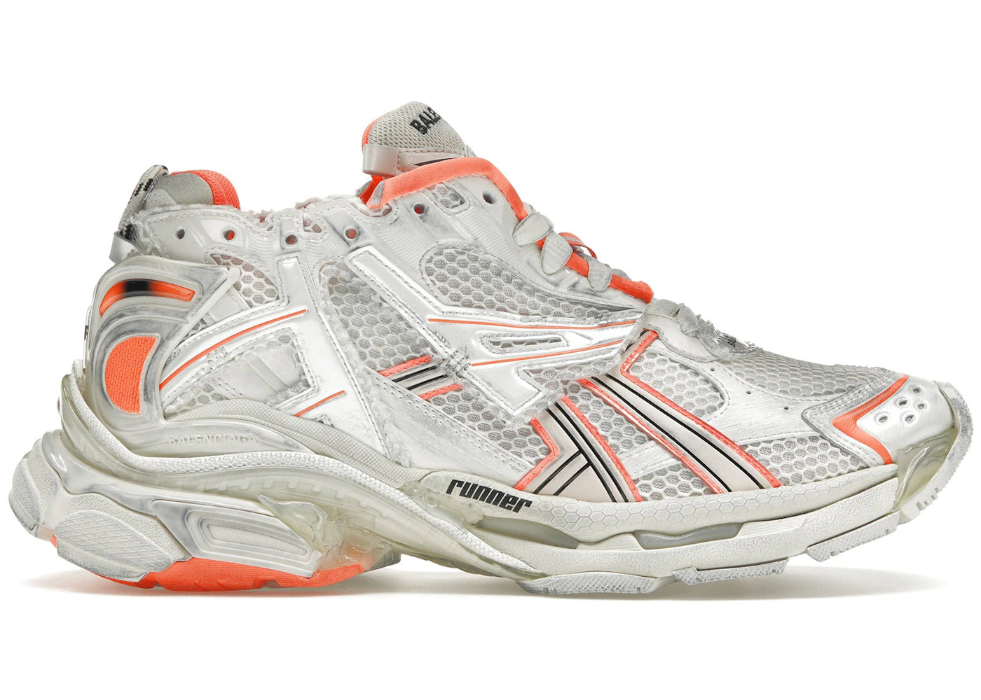 balenciaga runner trainer fluo orange