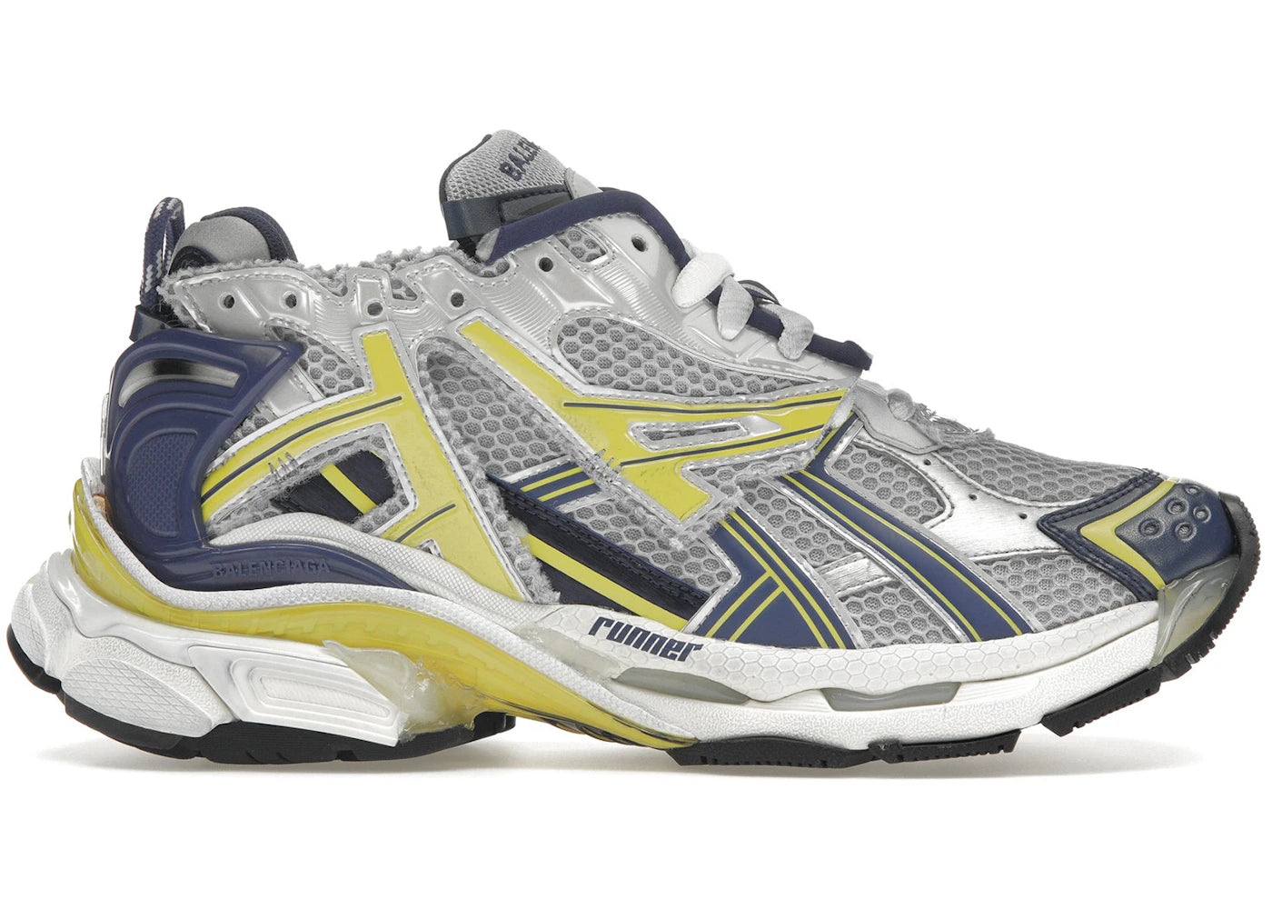 balenciaga runner white blue yellow grey black