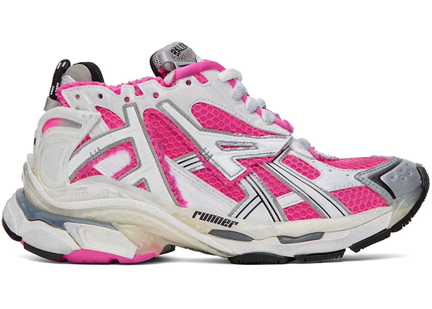 balenciaga runner white fluo pink (women's)