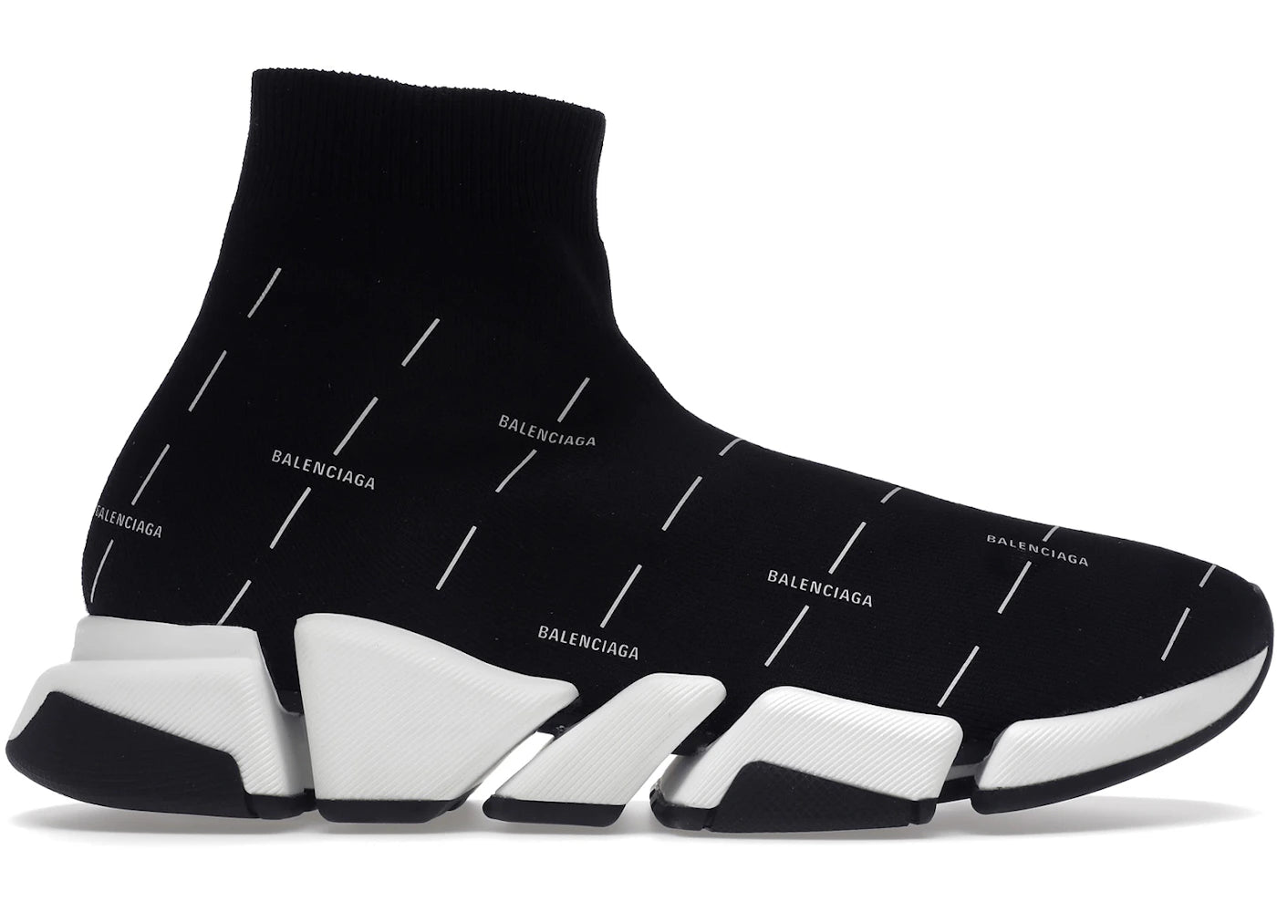 Balenciaga Speed 2.0 Black White Logo