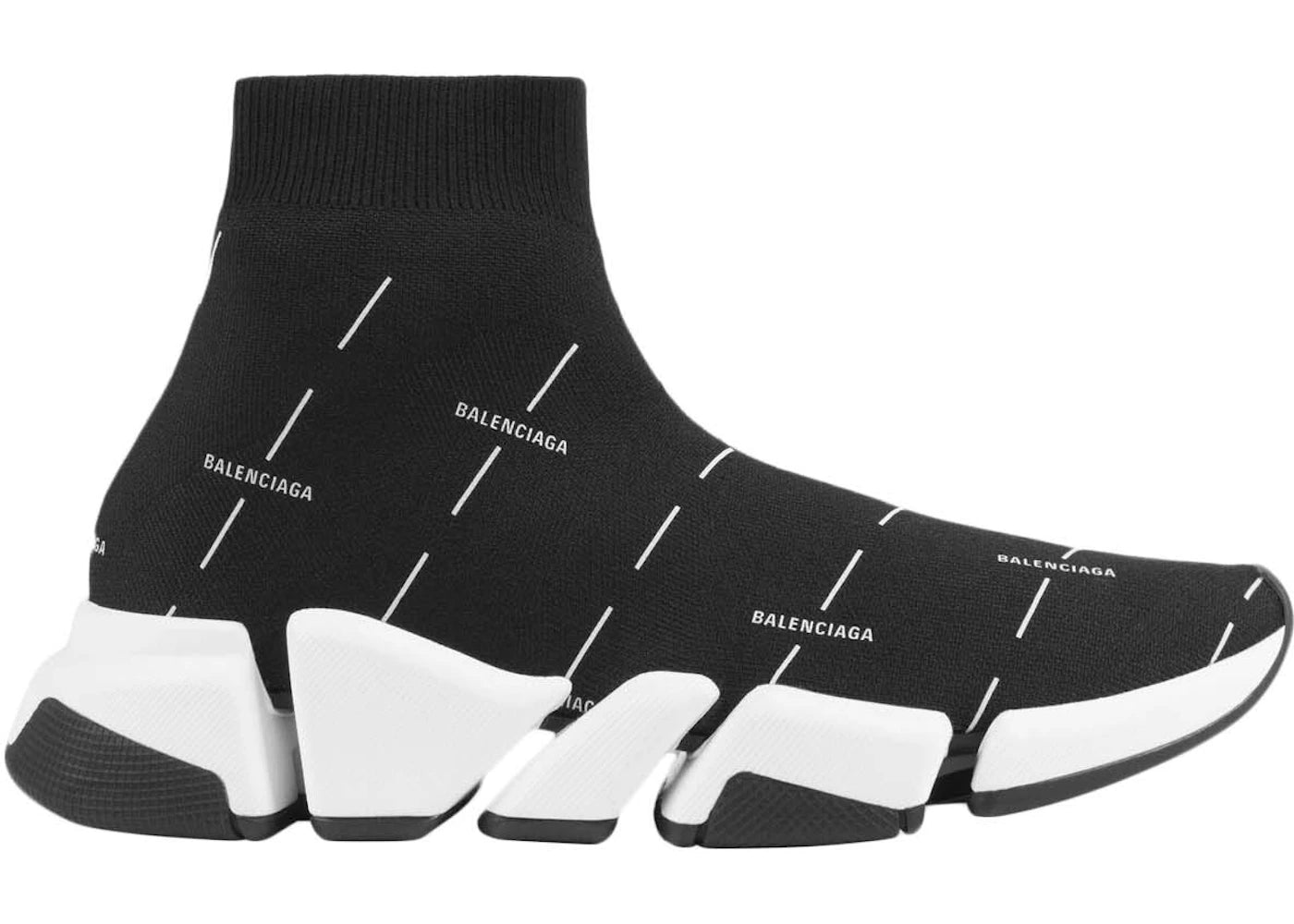 Balenciaga Speed 2.0 Black White Logo (Women'S)