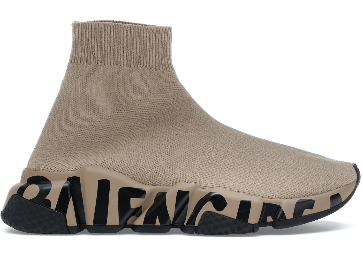 balenciaga speed graffiti beige black (women's)