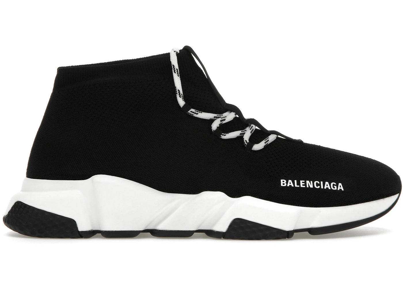 balenciaga speed lace up black white (women's)
