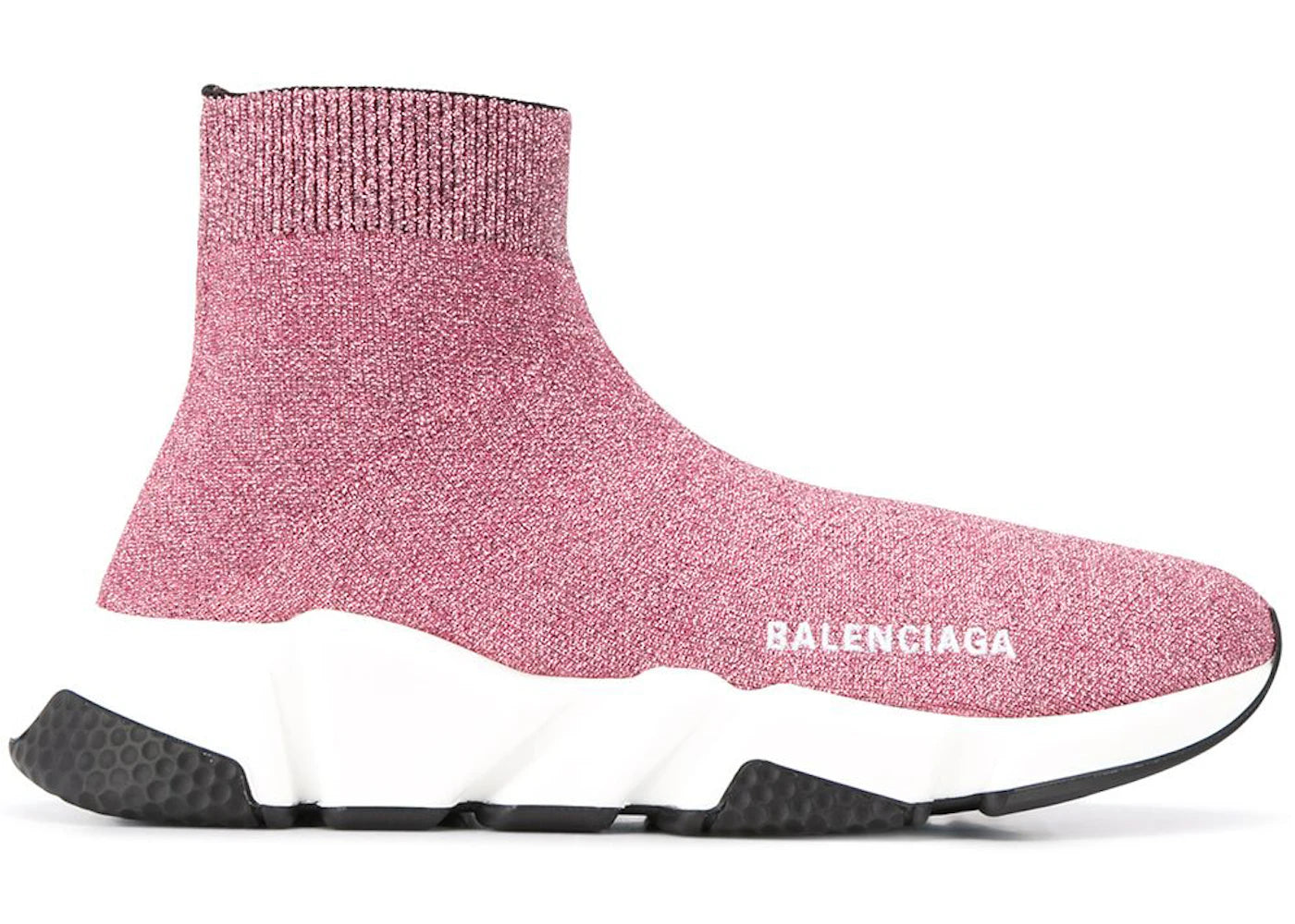 balenciaga speed lurex knit metallic pink (women's)