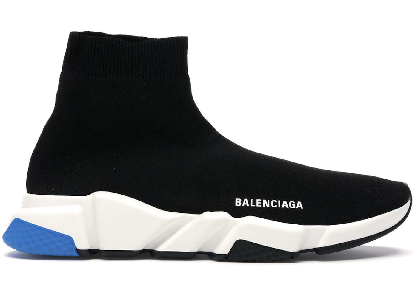 balenciaga speed trainer black blue