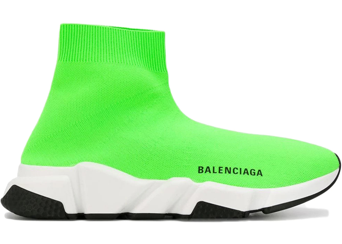 balenciaga speed trainer green black sole (women's)