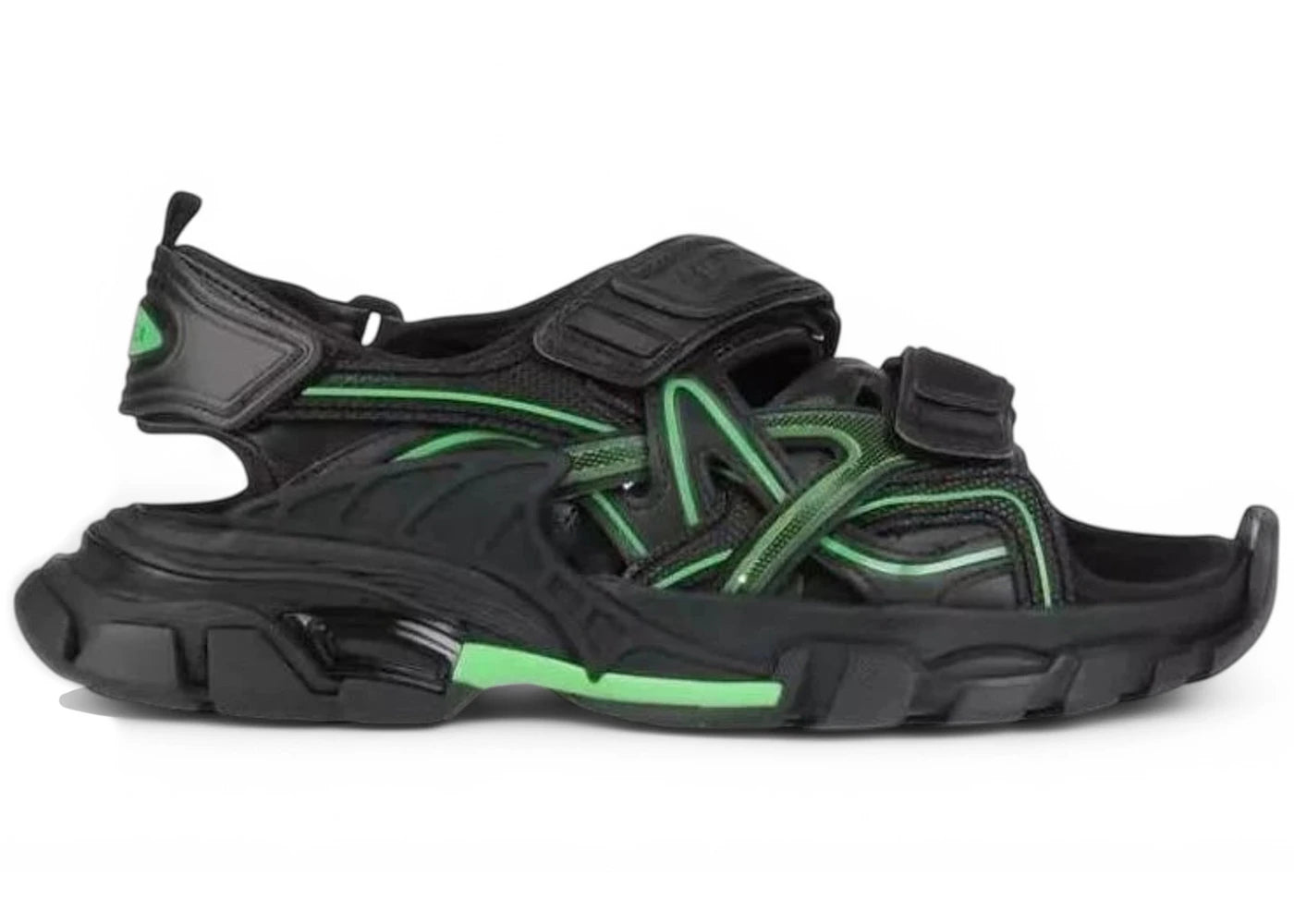 Balenciaga Track 2.0 Sandal Black Green (Women'S)