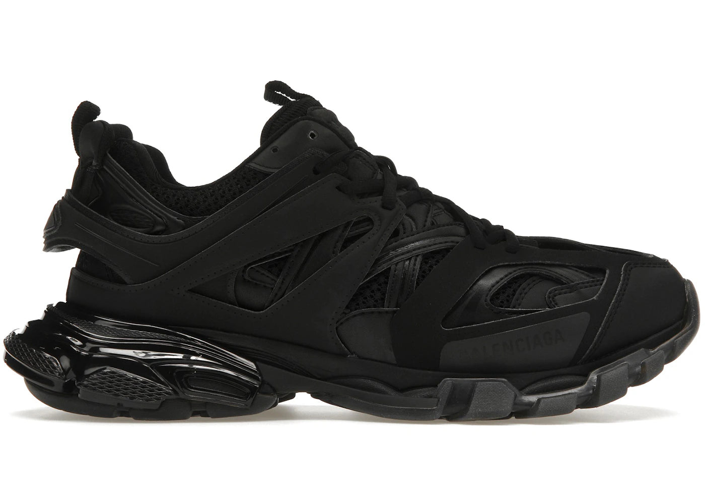 balenciaga track clear sole black