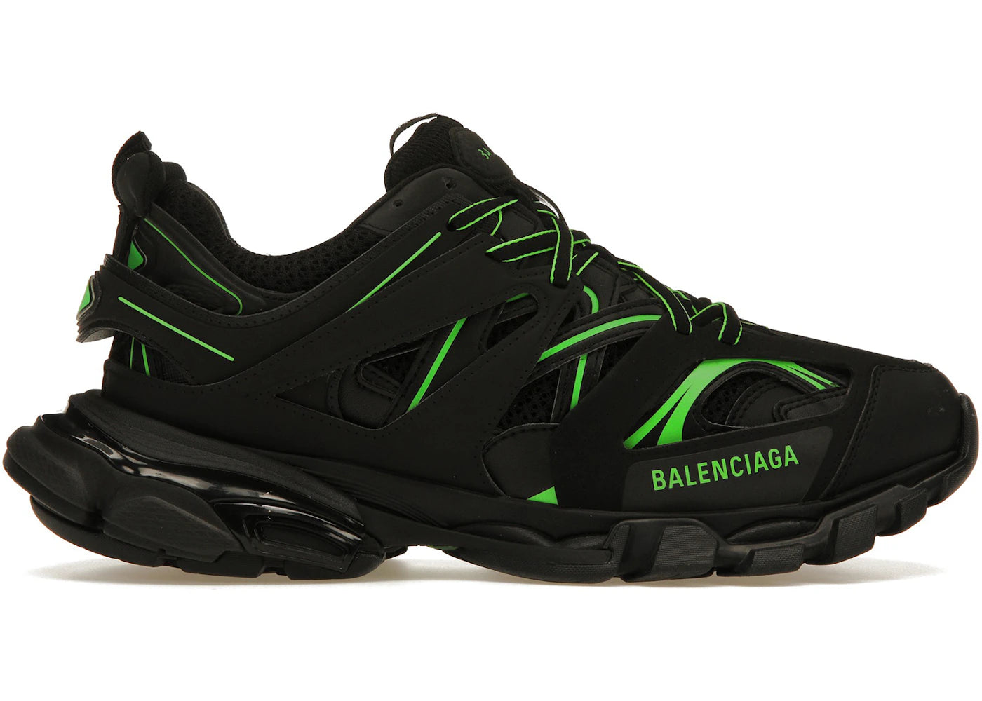 balenciaga track black green
