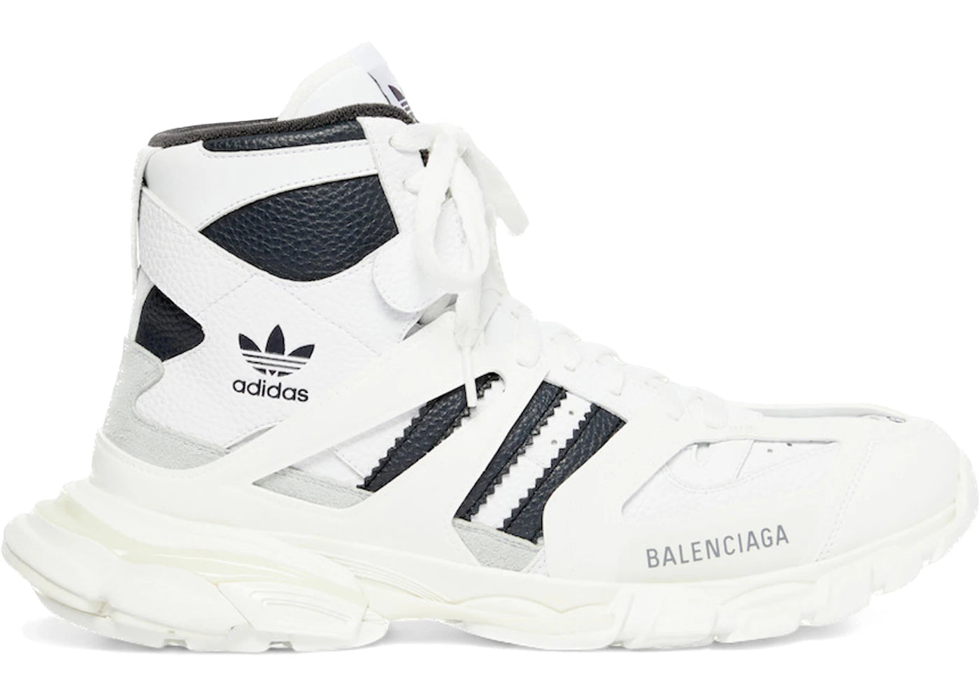 balenciaga track forum high x adidas white black