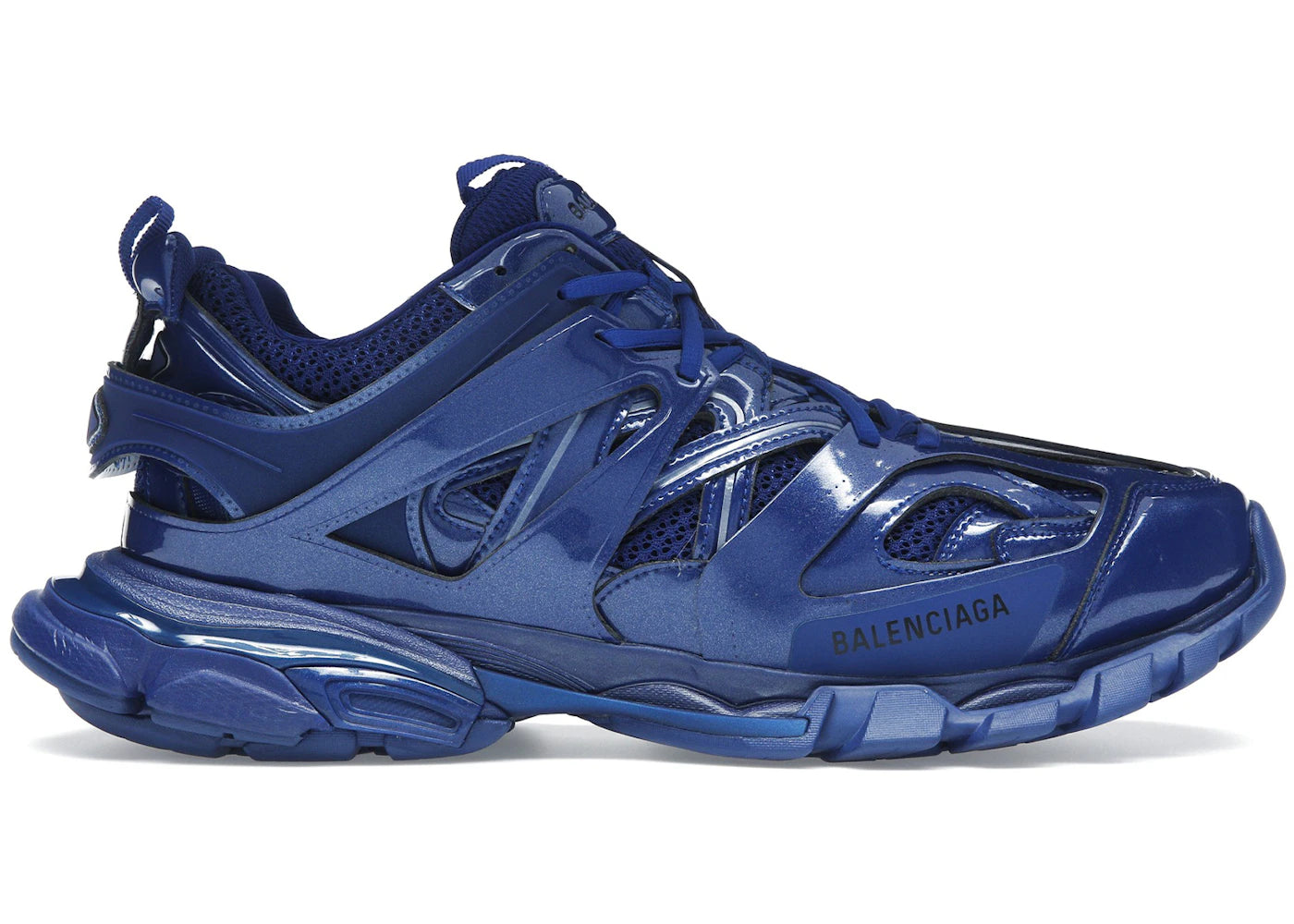balenciaga track metallic indigo