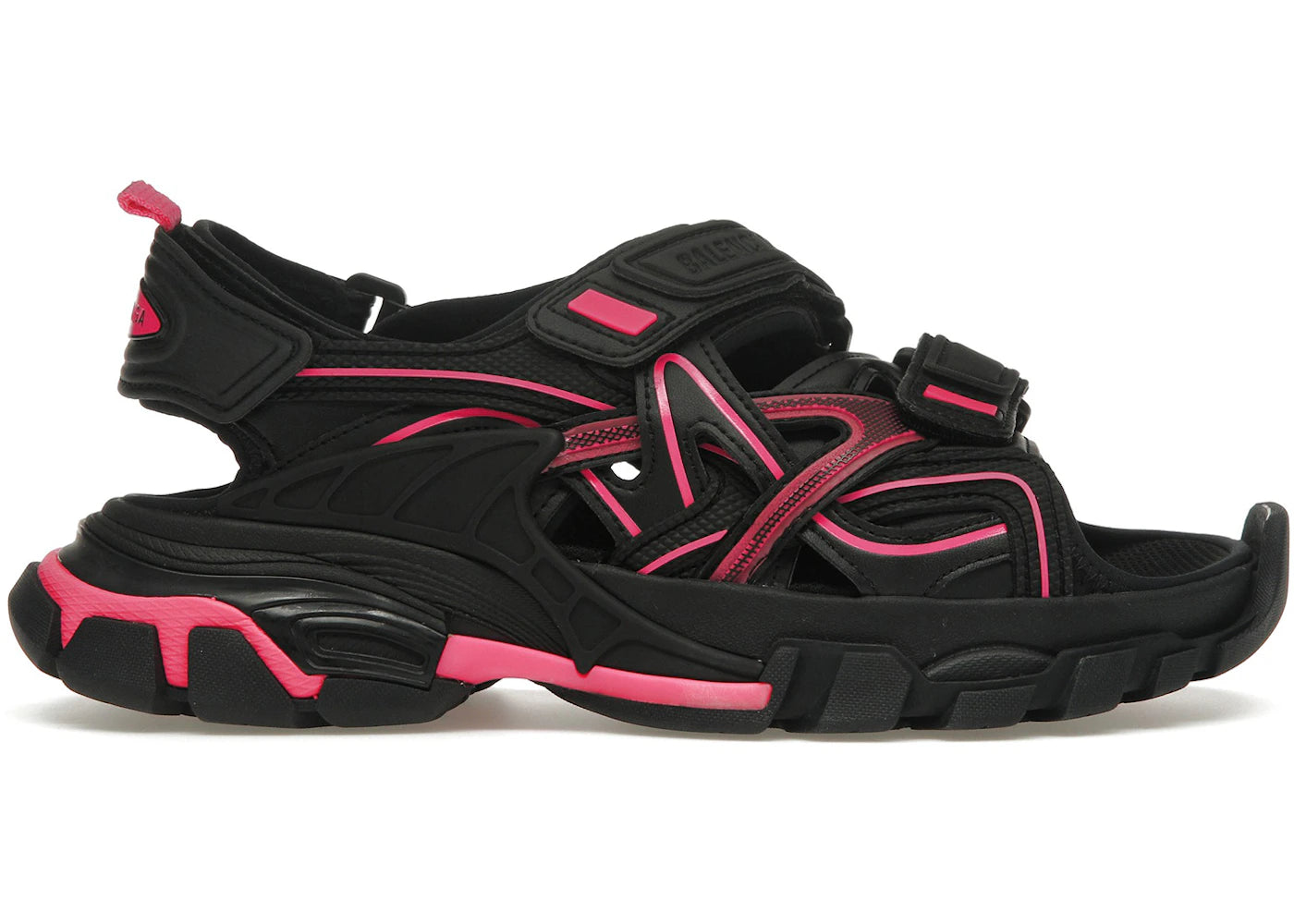 balenciaga track sandal black pink (women's)