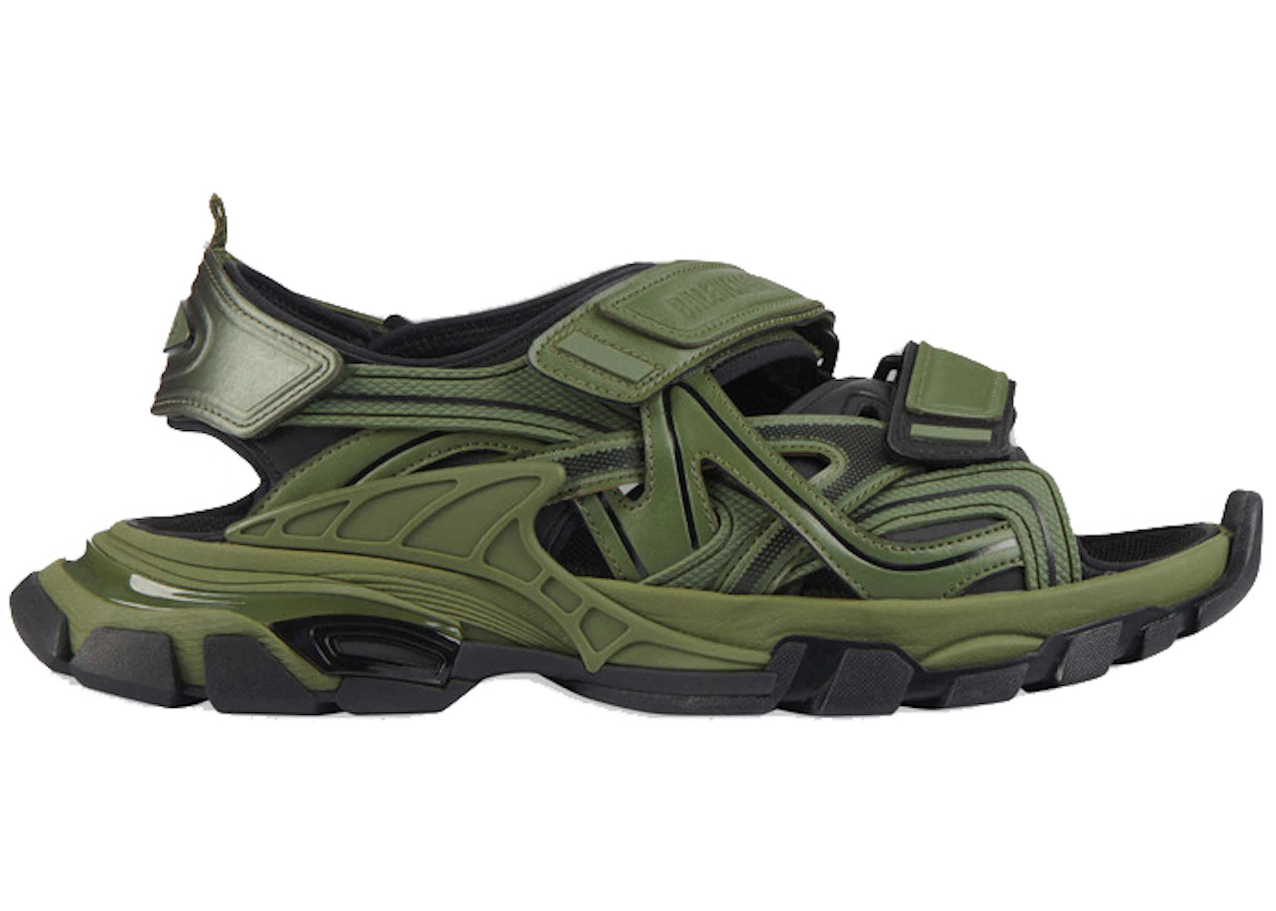 balenciaga track sandal kaki