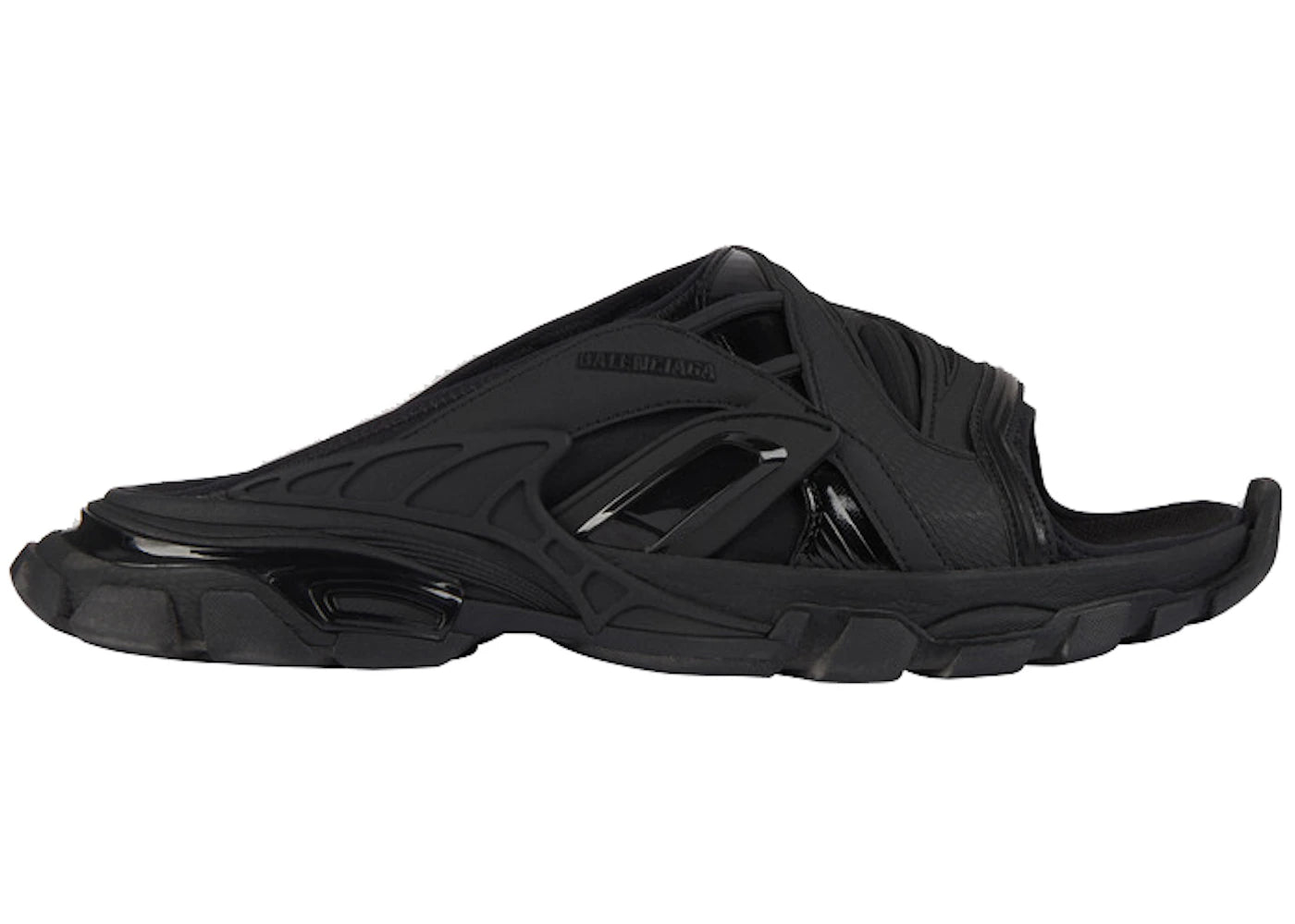 balenciaga track slide black