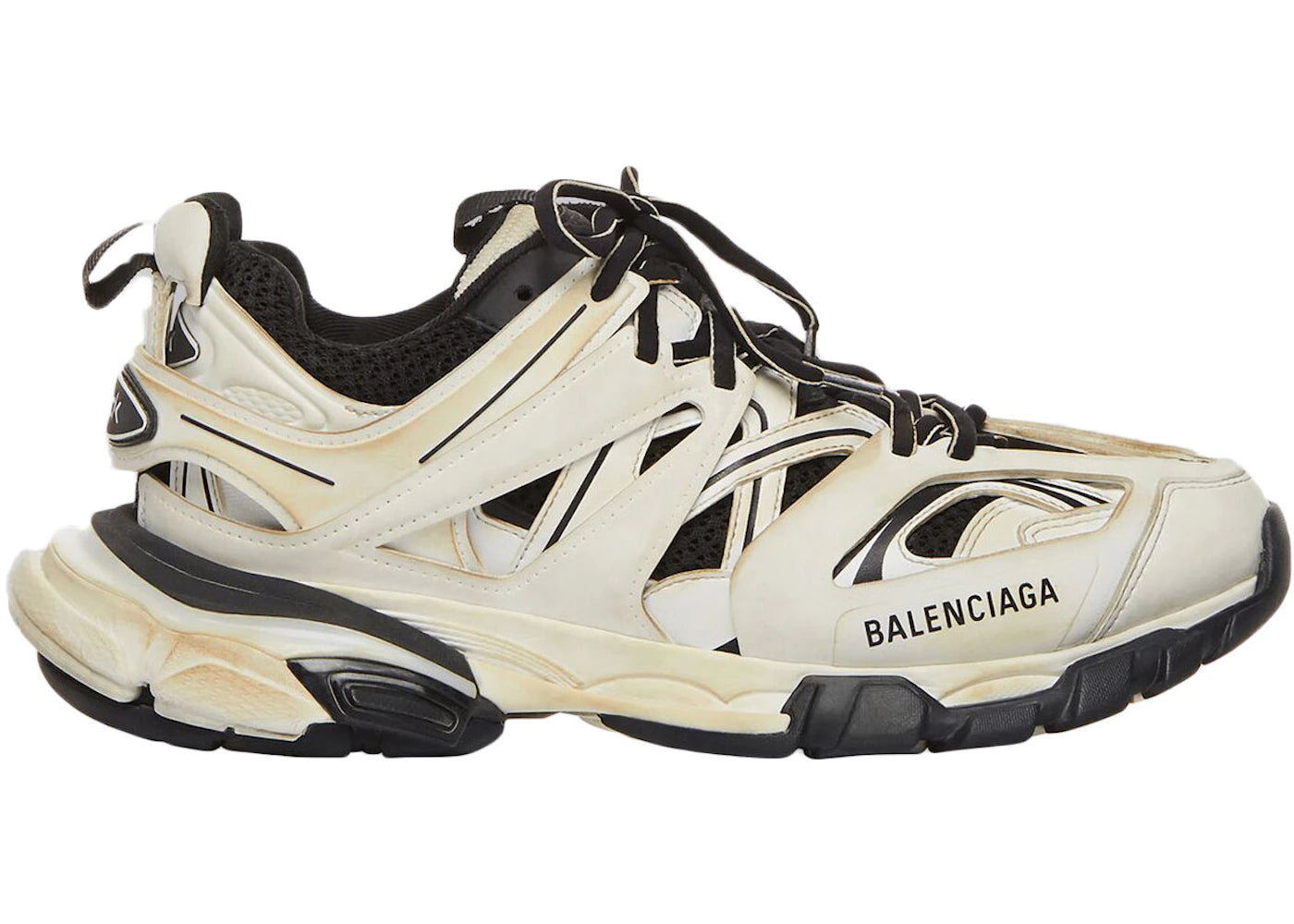 balenciaga track worn out white black (women's)