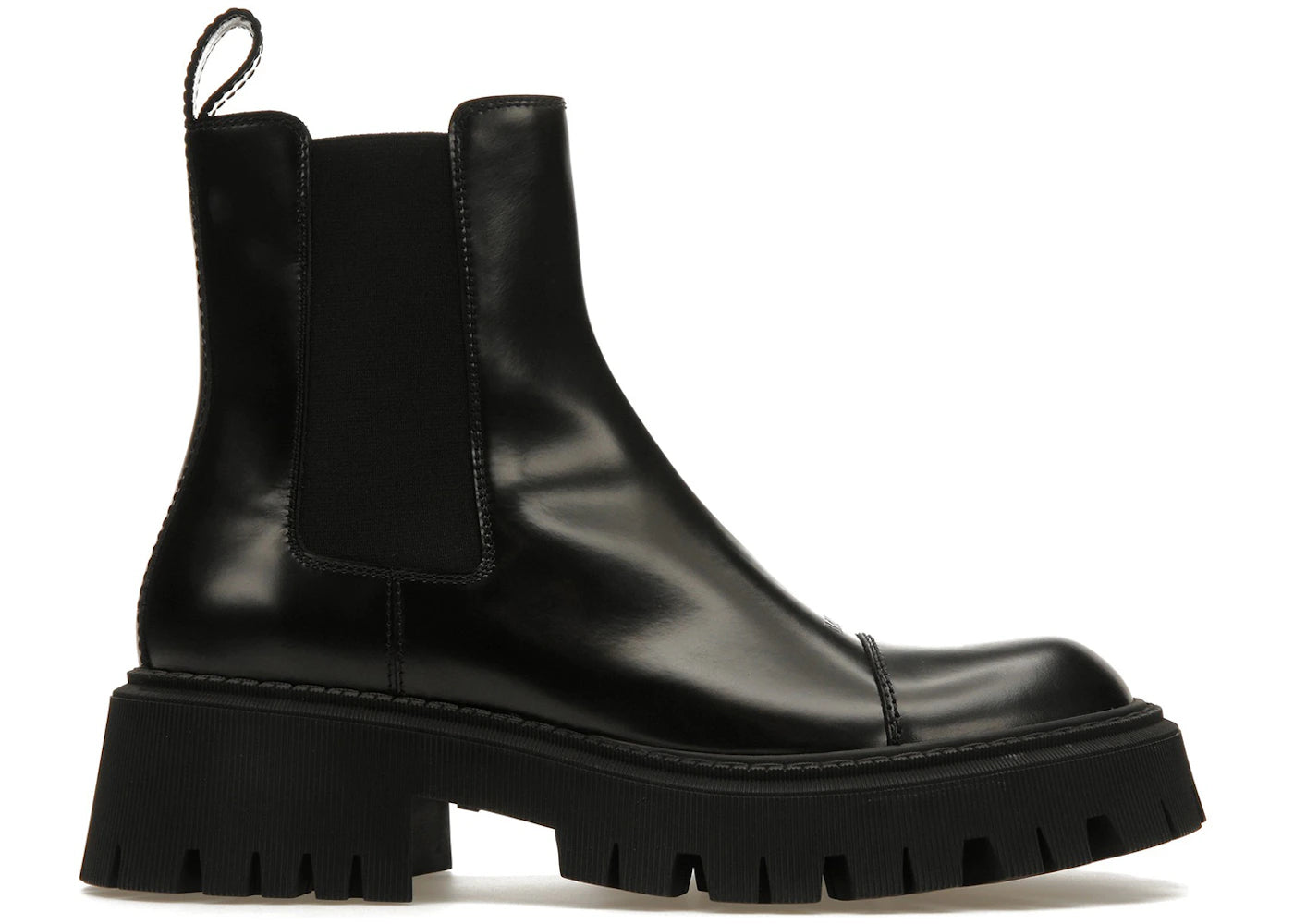 balenciaga tractor 20mm boot black