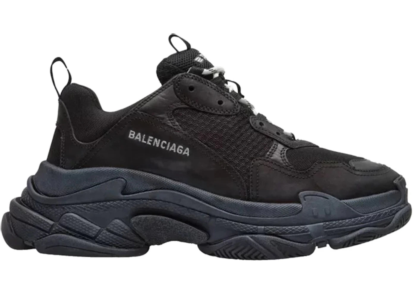 balenciaga triple s black (pre-distressed)