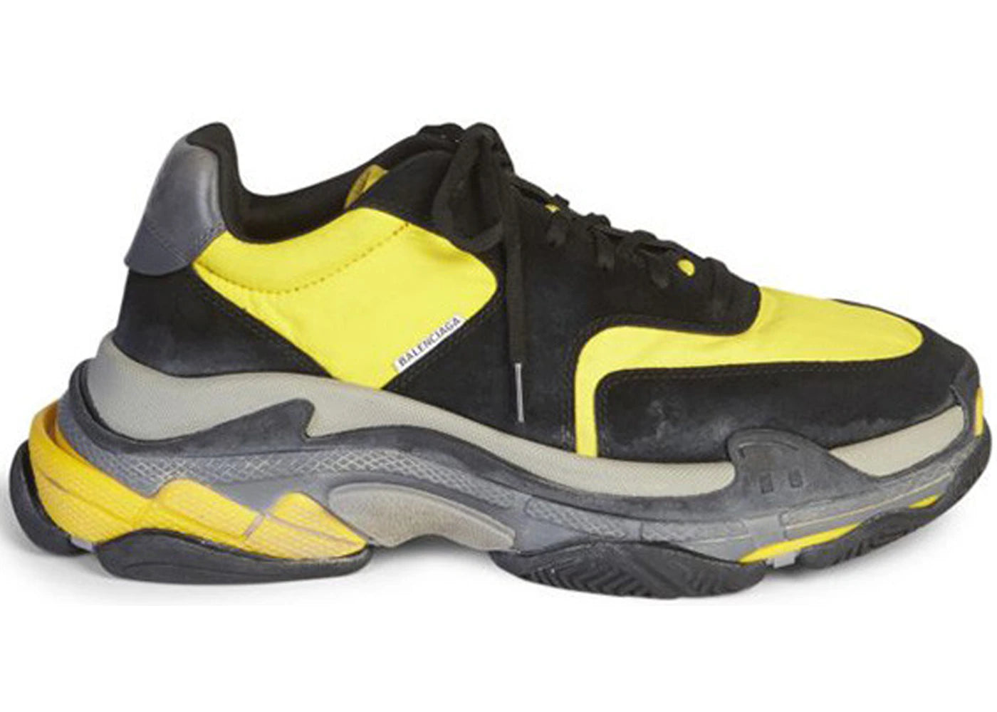balenciaga triple s black yellow