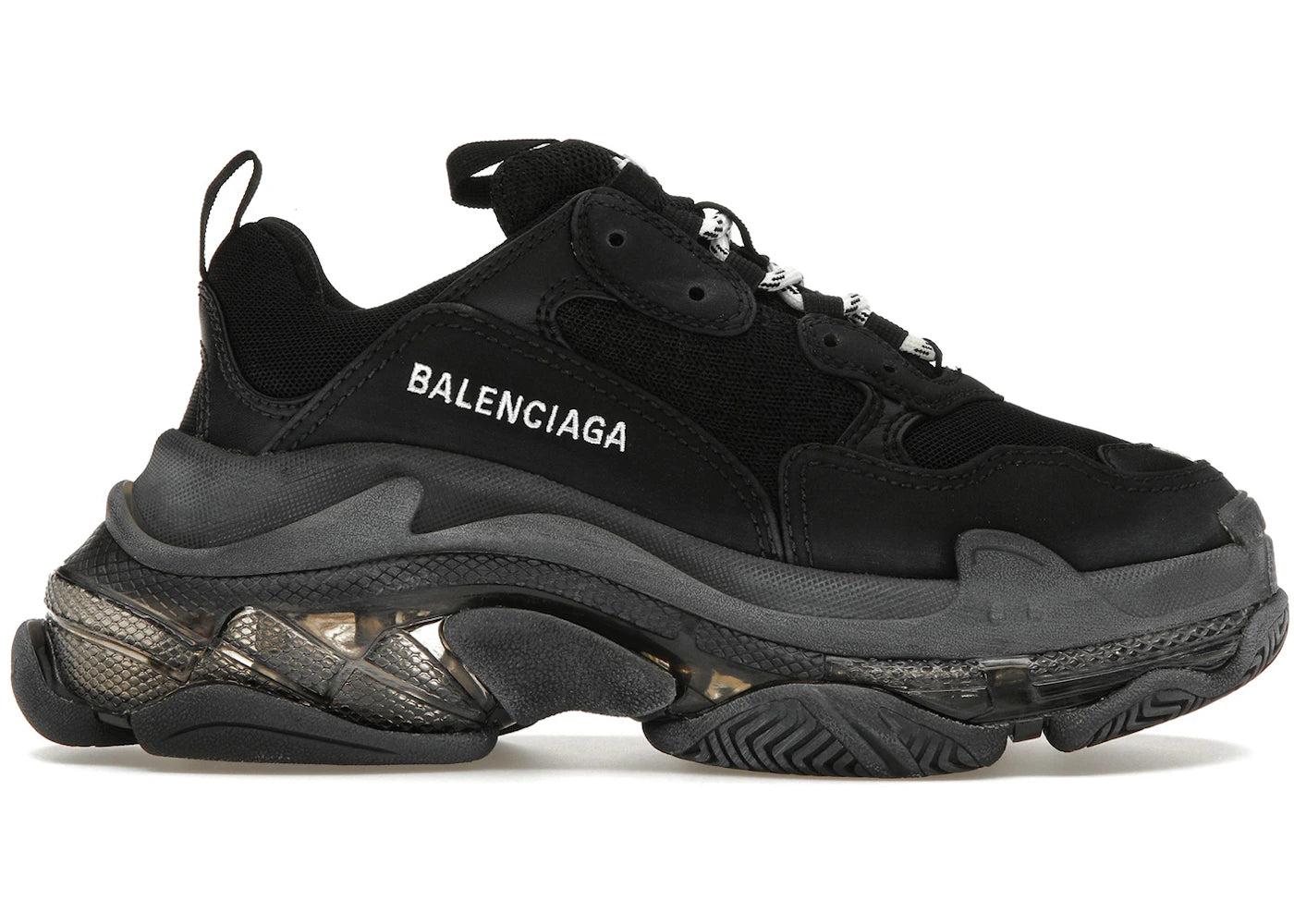 Balenciaga Triple S Clear Sole Double Black (Women'S)