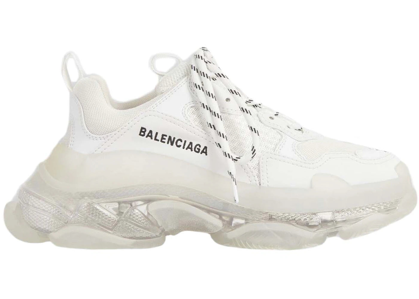 balenciaga triple s clear sole white (women's)