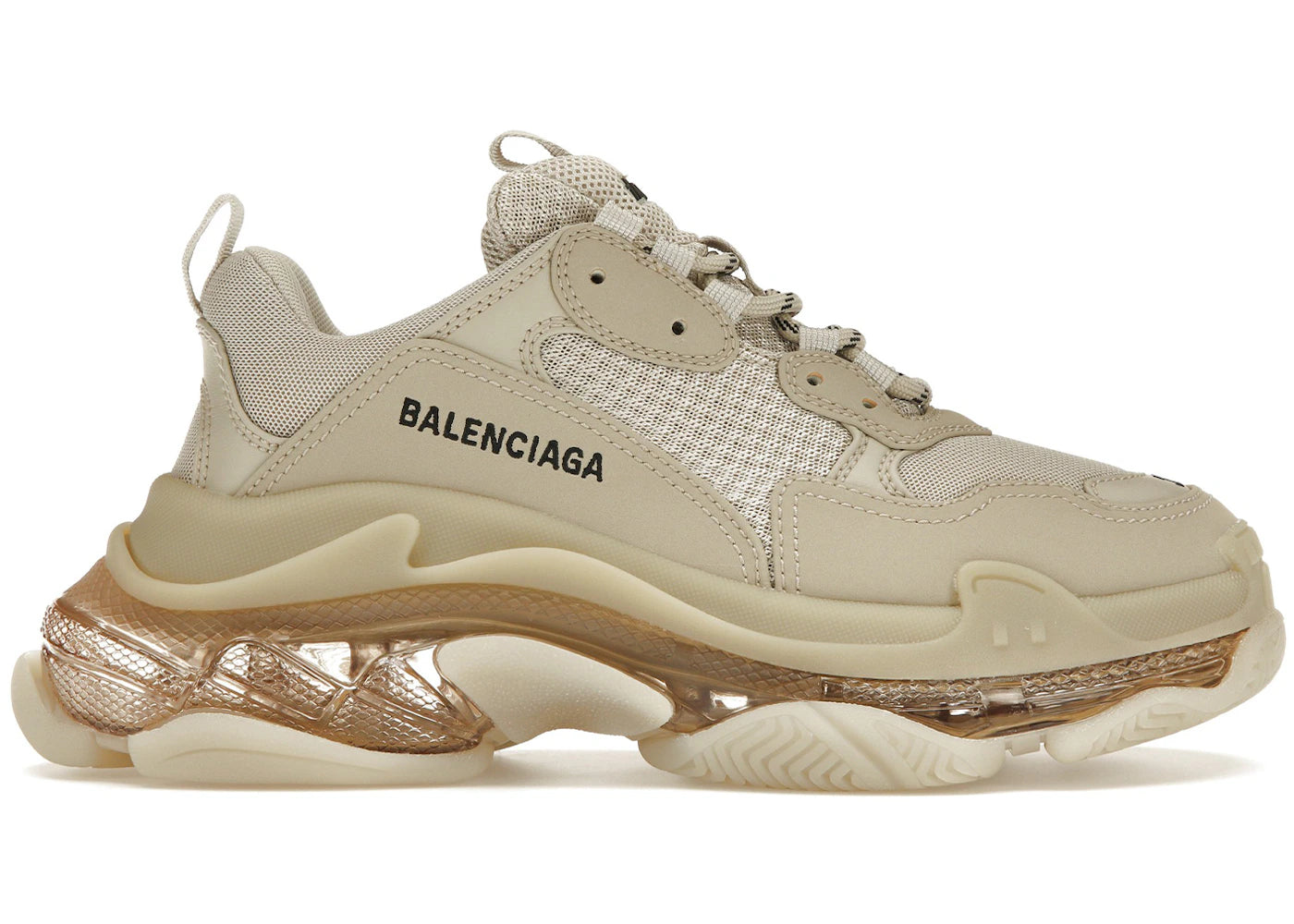 balenciaga triple s crystal clear sole (women's)