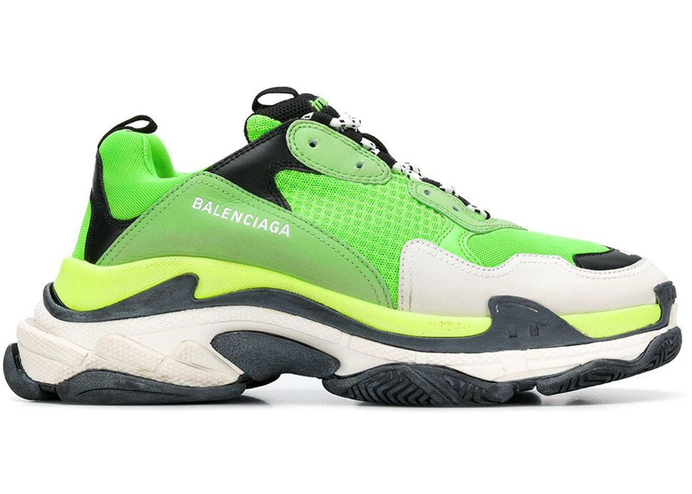 balenciaga triple s lime green